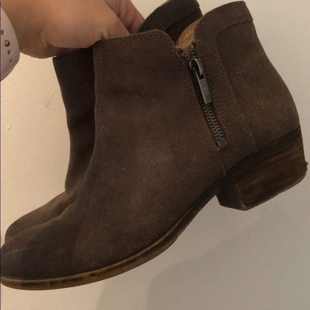 Lucky brand tan booties
